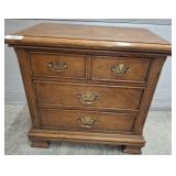 OAK TONE 3 DRAWER NIGHT STAND