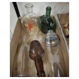 ASSORTED DECANTERS AND BOTTLES