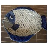 BLUE AND WHITE FISH BOWL
