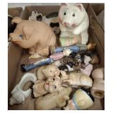 ASSORTED PIG FIGURINES,