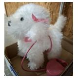KIDS STUFFED DOG ON LEASH