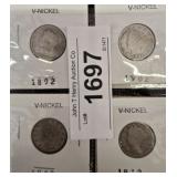 4 PC V NICKELS