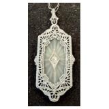 ANTIQUE STERLING NECKLACE, AND CROSS, 5 G TWT, INC