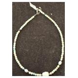 AMOZONITE NECKLACE WITH STERLING CLASP