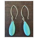 925 DANGLING TURQUOISE EARRINGS