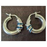 MILOR 925 EARRINGS WITH EMERALD