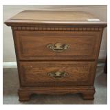 2 DRAWER OAK NIGHT STAND