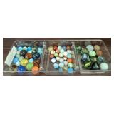 VINTAGE BUMS AND SHOOTER MARBLES