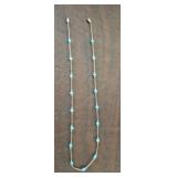 925 LIQUID SILVER INDIAN TURQUOISE NECKLACE 16IN