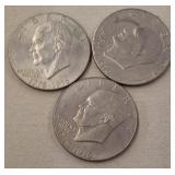 3 1976 BICENT. IKE DOLLARS
