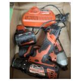 MILWAUKEE M12 DRILLS BATTERIES AND CHARGER