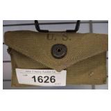MILITARY BELT POUCH AND LARGE CALIBER ROUNDS