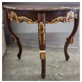 ORNATE HALF ROUND FOYER TABLE