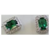 925 STUD EARRINGS WITH GEMSTONE