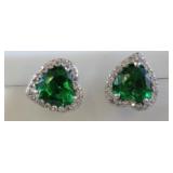 925 STUD EARRINGS WITH GEMSTONE