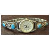 LIBERTY WATCH WITH MEXICAN SILVER AND TURQUOISE  B