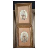 2 FRAMED FLORAL PRINTS