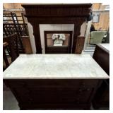 MARBLE TOP 3 DRAWER VINTAGE DRESSER W/ MIRROR