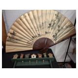 BIRD HOUSE DECOR AND ORIENTAL FAN