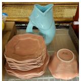 FARVAL DISHES, FISH GURGLER PITCHER