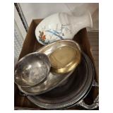 ASSORTED SILVER PLATE AND ORIENTAL VASE