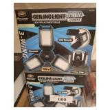 2 PC 3 WING CEILING LIGHTS