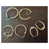 3 PAIR EARRINGS, 2 ARE 14 K 1.07 TWT