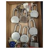 ASSORTED LOCKS SOME KEYS