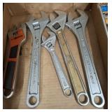ASSORTED ADJUSTABLE WRENCHES
