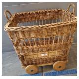 WICKER CART HAMPER 20X17X19