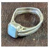 925 AMBER AND LANIMAR SIZE 7 RING