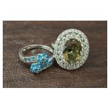 2 PC MARKED 925 RINGS