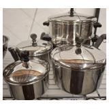 ASSORTED POTS AND PANS FARBERWARE