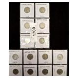14 PC BUFFALO NICKELS