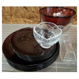 RUBY RED DISHES, BOWL, MISC