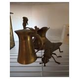 BRASS DRAGON FLY ASHTRAY, STEIN AND PITCHER