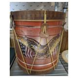 AMERICANA DRUM THEMED WASTE CAN