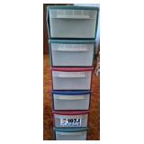 6 DRAWER PLASTIC STORAGE BINS