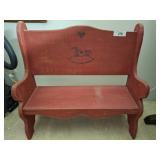 HOBBY HORSE THEMED CHILDS BENCH 24X11X24