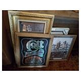 COLT FIREARMS MIRRORED SIGN, MIRROR AND PRINTS