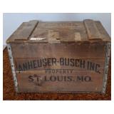 ANHEUSER BUSCH CRATE AND CONTENTS