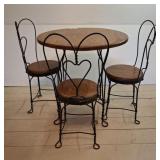 OAK TOP KIDS ICE CREAM SET, 3 CHAIRS