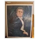 JOHNNY CASH BICKLE PRINT UNFRAMED 24X32