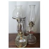 HURRICANE LAMPS AND ELECTRIC LAMP