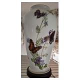 FRANKLIN PORCELAIN BUTTERFLY VASE 12IN