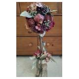 FLORAL THEMED TOPIARY 24IN