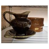 HAEGER PLANTER, HULL CREAM PITCHER