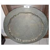 BRASS WALL HANGING PLATTER 27IN
