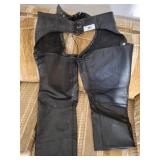 SILVER BIKE LEATHER CHAPS XXL