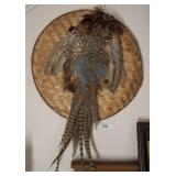 PHEASANT ON WICKER 19IN